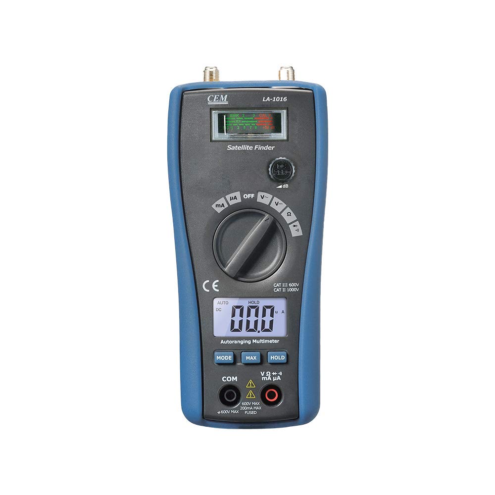 CEM LA-1016 2 in 1 Satellite Finder & DMM Measure DC/AC Voltage, DC/AC Current, Resistance, Continuity & Diode