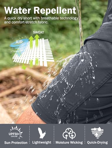 Stlight Men's Hiking Cargo Shorts Quick Dry Lightweight Tactical Shorts with Multi Pocket for Camping Fishing Golf3