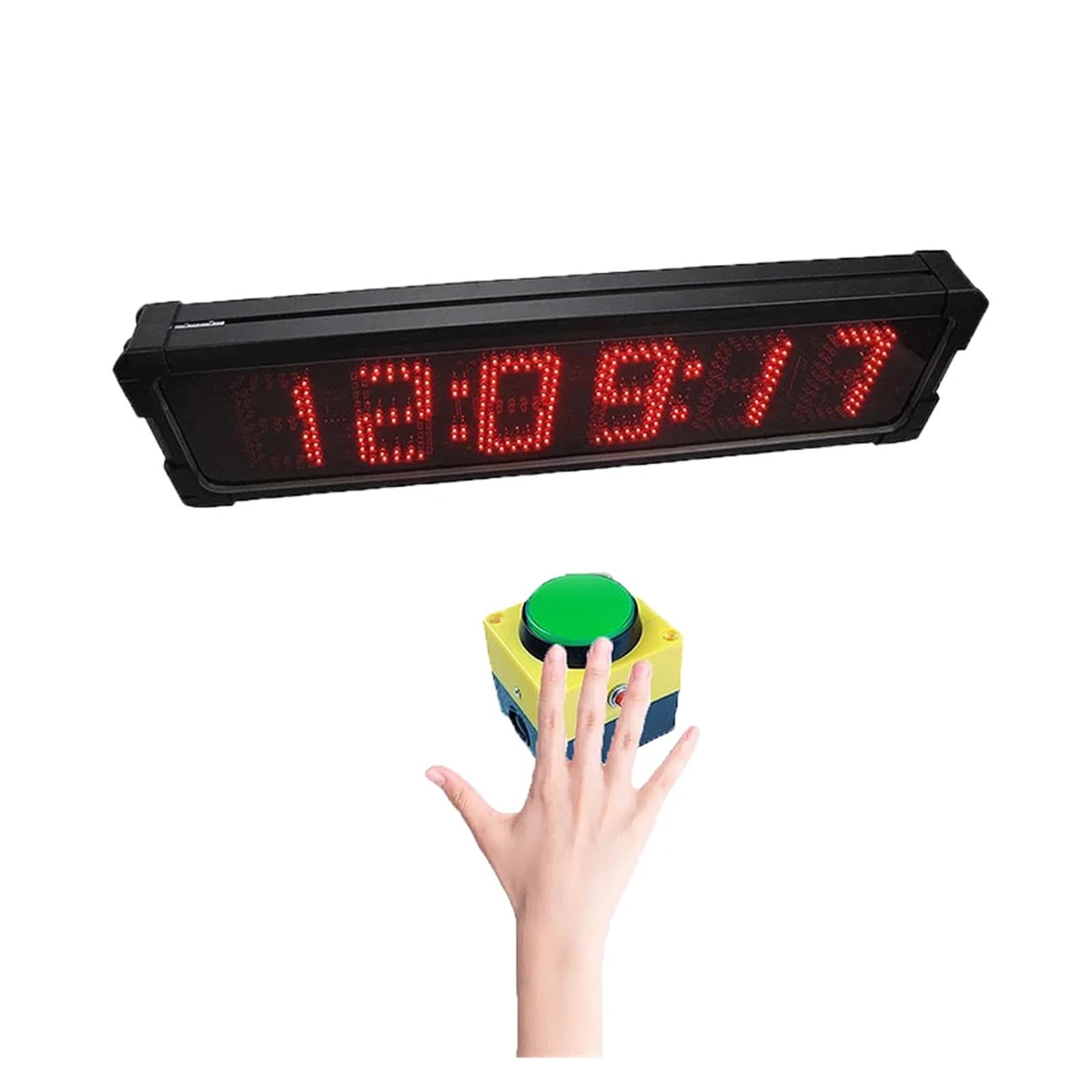 Timer palestra, Orologio da parete doppio con display a LED for conto alla rovescia a doppia faccia a 6 cifre 5 pollici controllo a pulsante