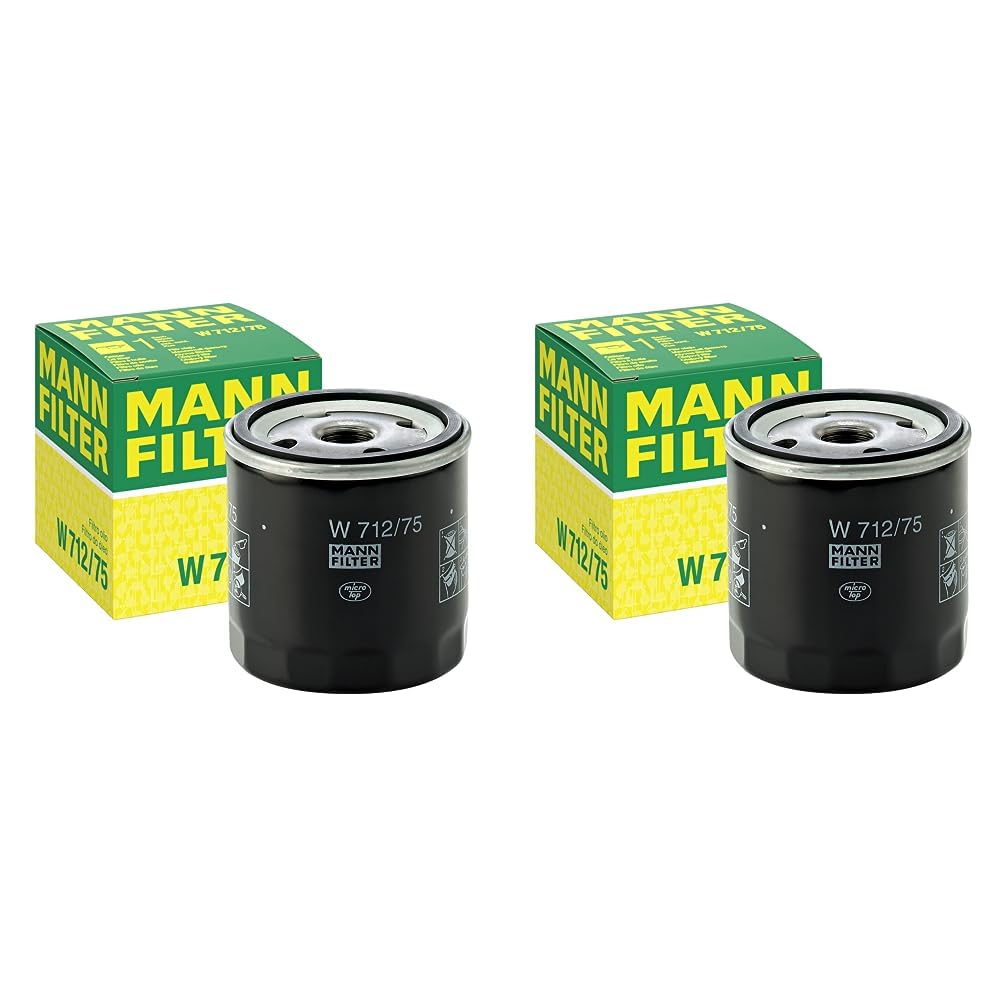 MANN-FILTER W 712/75 Ölfilter – Für PKW (Packung mit 2)