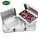 Produktbild 8 Packung 4.52 x 3.35 x 0.87 Zoll Silber Metalldose, Kleine Blechdosen Tragbare Blechbox Rechteckige Dosen Container mit Scharnier Deckel für Nähen Perlen Candy Schmuck Zubehör-Box, Haus Organizer