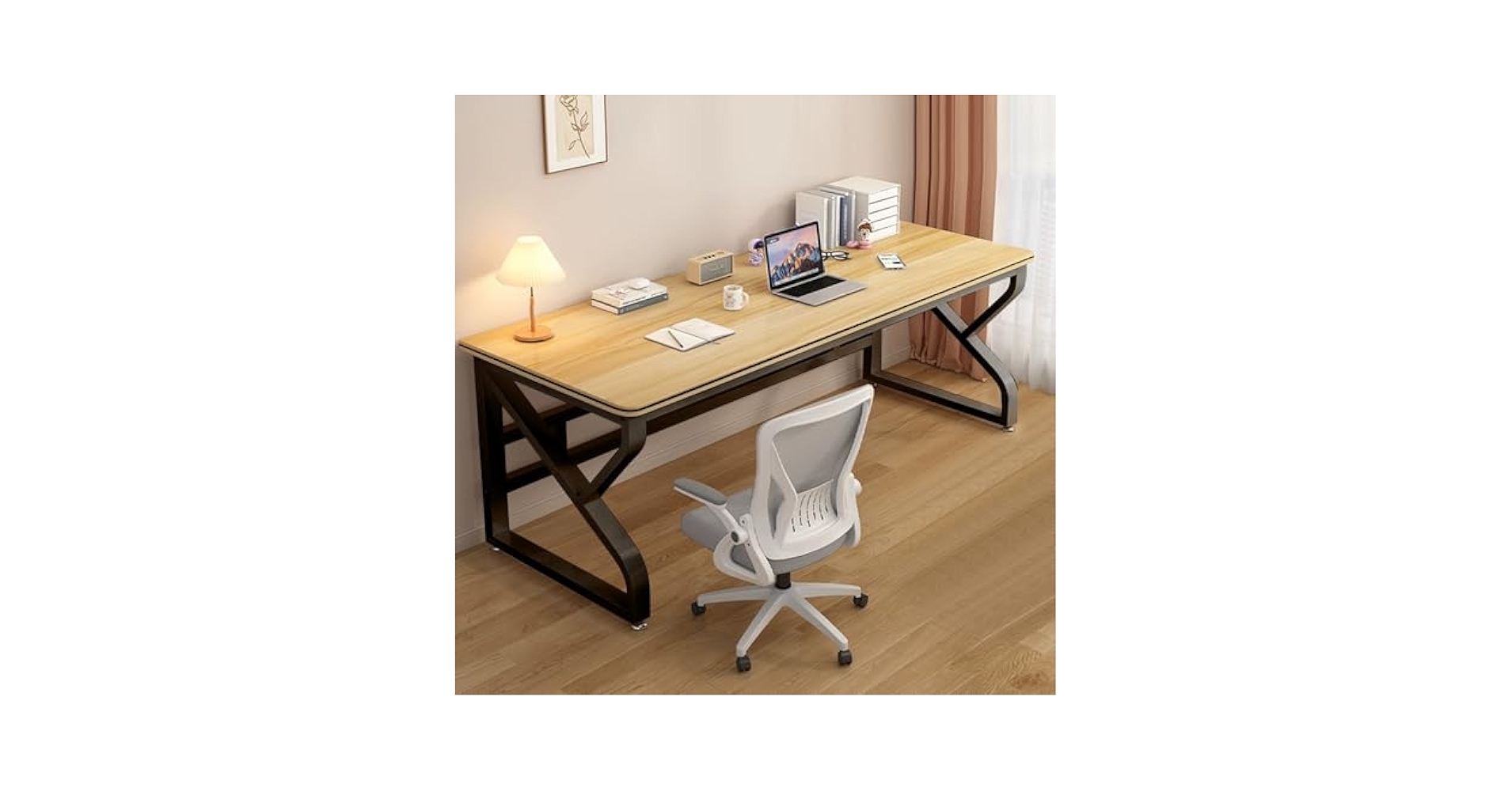 木目調 100cm❣️組み立て簡単　送料無料　パソコンデスク　ゲーミングデスク Amazon | 木製 ゲーミングデスク/PCデスク 幅80/100cm×奥行50cm