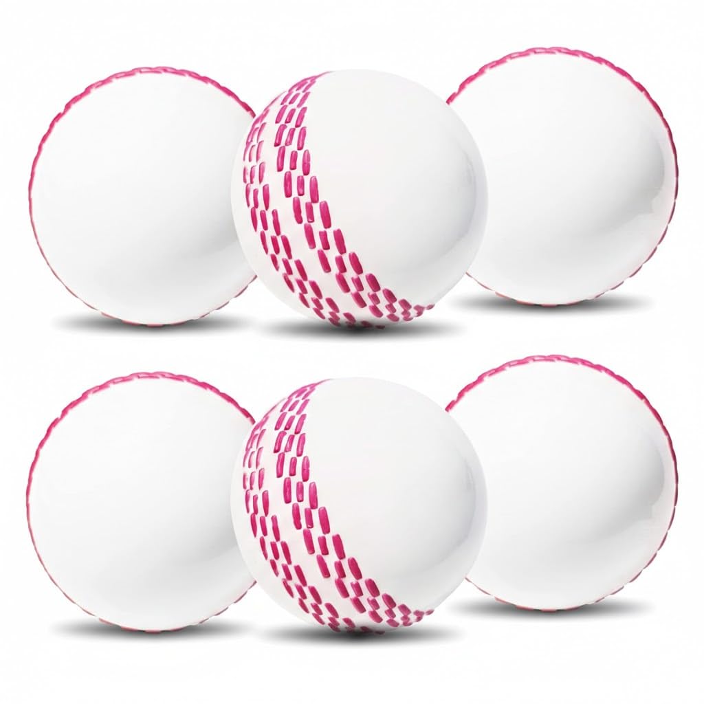 BodyFit Premium T-20 Synthetic Cricket Ball Match Practice Training | Practice Cricket Ball | Wind Balls | Swing Ball | Indoor & Outdoor Street & Beach Cricket Pack of 6, White.-image-22