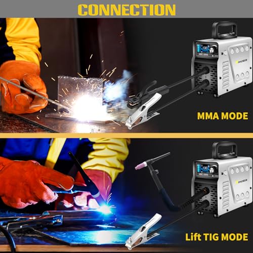 SSIMDER ARC Welder Machine Mini Inverter Welder ARC-200SI 240v MMA/Lift TIG/Hot Start/ARC Force Anti-Stick Portable Welding Machine with Smart LCD Display for Home DIY, Auto Repair, Metal Crafting 4 SSIMDER ARC Welder Machine Mini Inverter Welder ARC-200SI 240v MMA/Lift TIG/Hot Start/ARC Force Anti-Stick Portable Welding Machine with Smart LCD Display for Home DIY, Auto Repair, Metal Crafting - Image 4