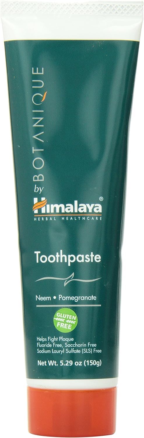 Himalaya Herbal Healthcare Neem & Pomegranate Toothpaste, Net Wt. 5.29 Ounce Tube, Packaging May Vary (Pack of 6)