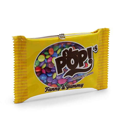 Oh My Pop! Chococandy-Bolsa de Aseo Portatodo, Amarillo, 24 x 15 cm