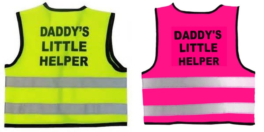 Printed Pink OR Yellow Baby HI Visibility Safety Vest 3 Sizes 0-24 Months (Small 0-6 Months, Yellow)