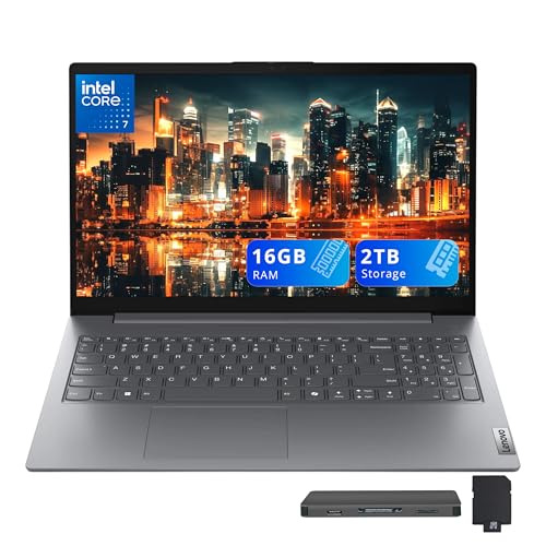 Image of Lenovo V15 15.6 inch Gen 5 FHD Laptop, Intel Core 7 240H,16GB DDR5, 2TB(1TB SSD+1TB Docking Station Set), Intel Graphics, Wi-Fi 6, 720p Webcam, Windows 11, Grey
