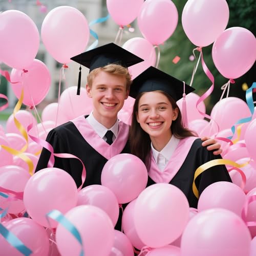 Image of 200pcs Light Pink Balloons 5 Inch, Small Mini Latex Balloons for Party Birthday Baby Shower Anniversary Festival Arch Garland Decoration