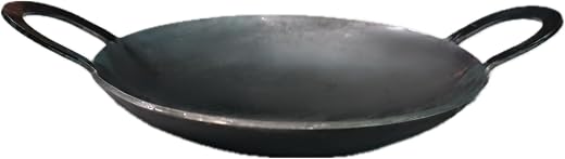 Mahiyash Pre Seasoned Pure Iron Appam Pan | AppaChatti | Appam Patra/Kallu Without Lid (8.5 Inches)