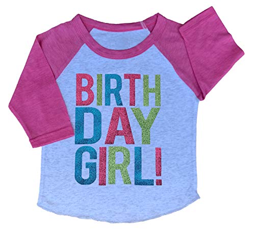 Image of SoRock Birthday Girl Shirt Toddler Kids Glitter