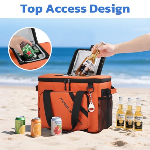Image of Maelstrom 30 Can Collapsible Soft Cooler Bag with Quick Access Opening | 5-layer Insulation,16h Cold, Leakproof, Waterproof, Multiple Pockets, Bottle Opener, Portable for Beach, Camping, Picnics
