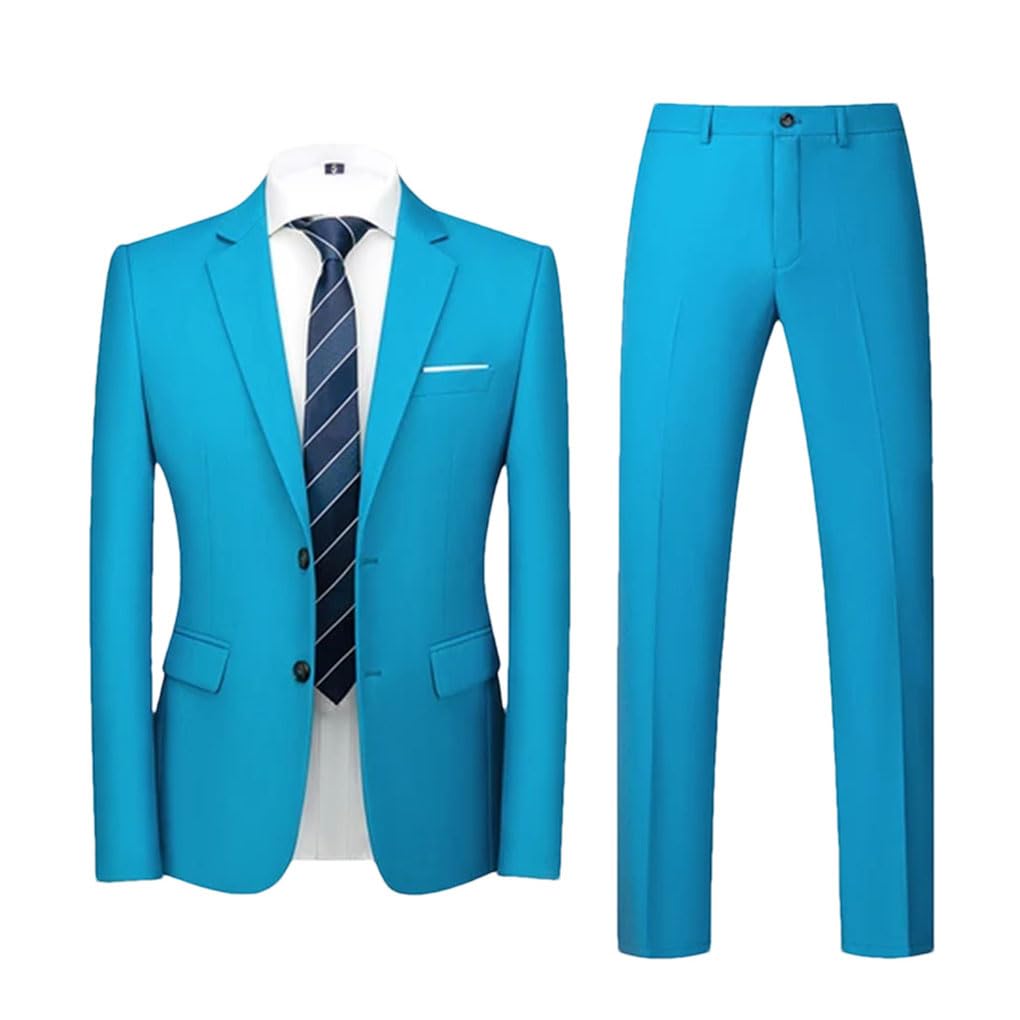 Primavera Uomini Affari Casual Tinta Unita Abiti Maschio Due Bottoni Giacche Jacker Cappotto Pantaloni Pantaloni