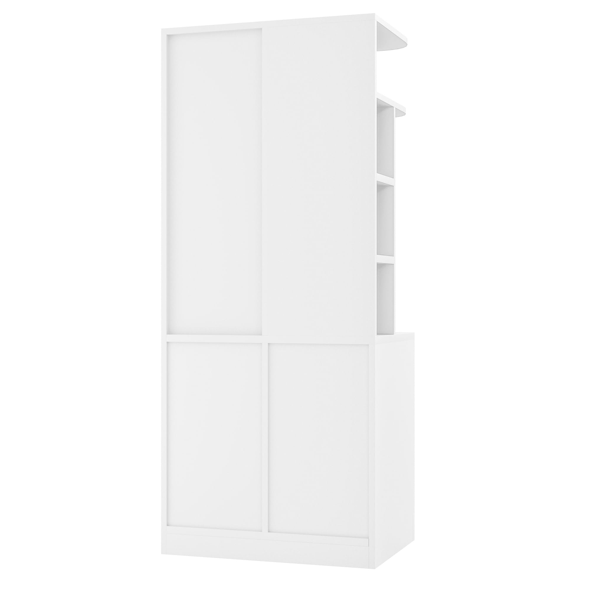 Armadio da corridoio, 70 x 50 x 170 cm, 3 cassetti, in legno, bianco