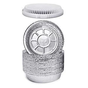 (270 Pack) Premium 9-Inch Round Foil Pans with Plastic Dome Lids l Heavy Duty l Disposable Aluminum Tin for Roasting, Baking, Cake or Cooking