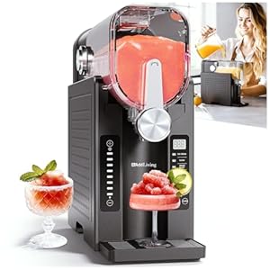 AddLiving SLUSH Maschine für Zuhause | Slushy Maker & Eismaschine mit 6 Programmen | 2, 6 L Slush Eis Maschine für Cocktails, Slush-Eis, Softeis, Frappe, Milchshakes | Selbstreinigend | Schwarz/Silber
