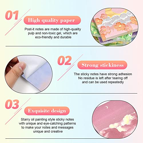 UCNOGIM Sticky Notes, 960 Sheets Scenery Theme Sticky Notes Creative ...