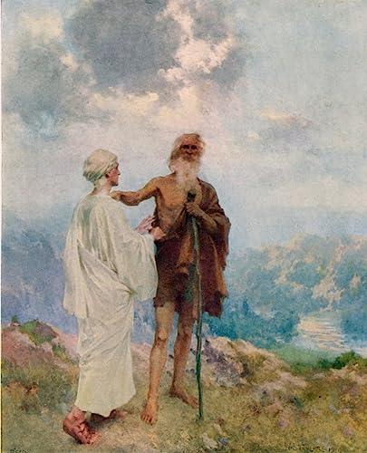 Tableau la séparation d'Elie et d'Elisée poster art mural décoration chambre 60x90