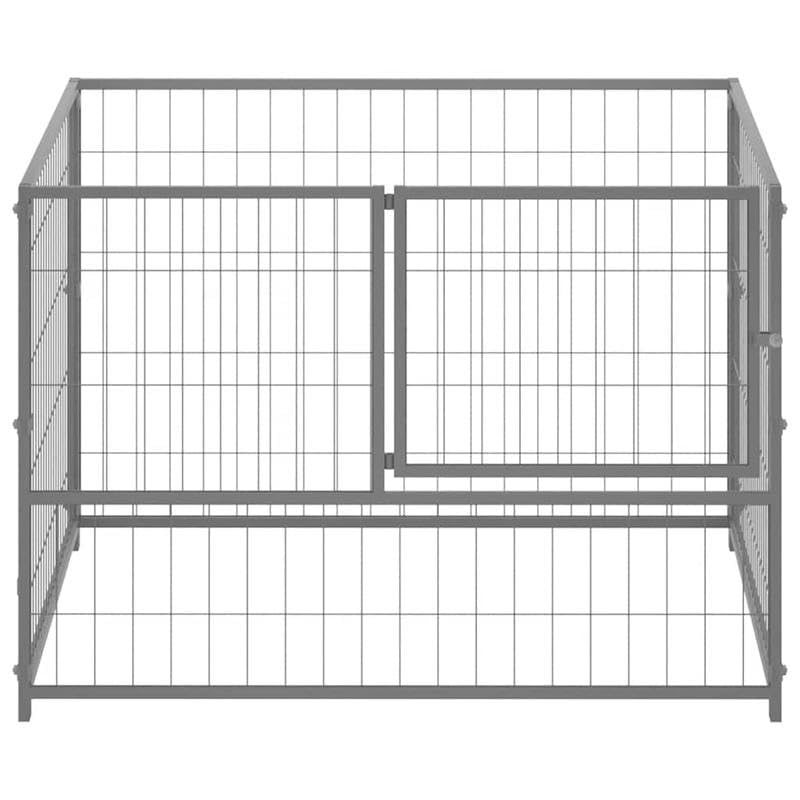 Eleganz Hundezwinger aus Stahl 100x100x70 cm | Robust & Wetterfest für Garten & Außenbereich | Sicherer Freilauf für Hunde | Ideal für mittelgroße Hunde