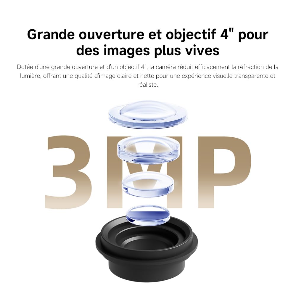 XIAOMI C301 Caméra Intérieure 2K 3MP 360° Surveillance WiFi 6 Détection Personnes Audio Bidirectionnel