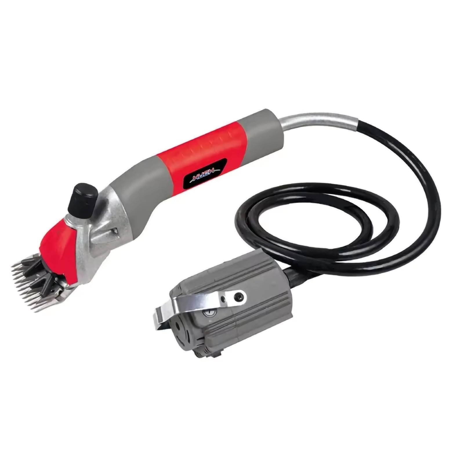 Forbici elettriche sospese per lana da 1000 W, forbici elettriche per pecore resistenti, lama in acciaio ad alto tenore di carbonio a 13 denti, 2800 giri/min, chiave, spazzole di ricambio,Red