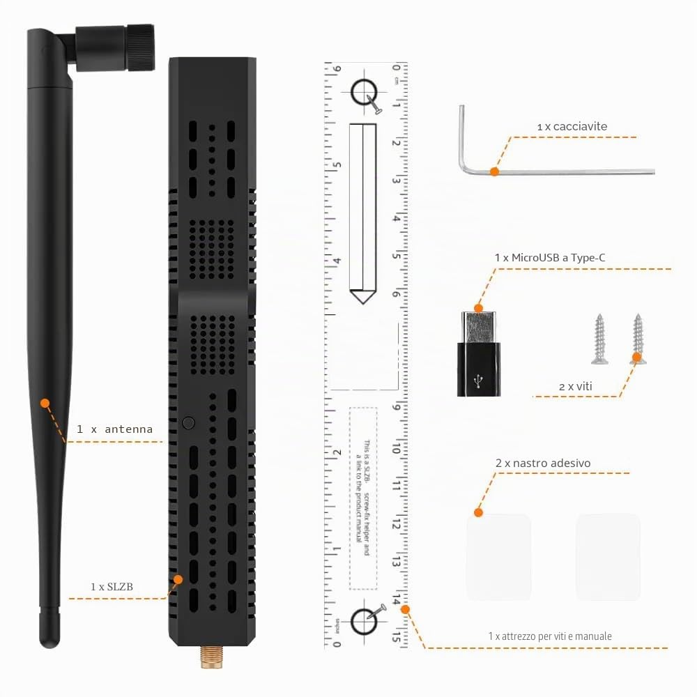 SLZB-06 - Adattatore Zigbee 3.0 a Ethernet, USB e WiFi con PoE, per impianti di automazione domestica Zigbee locali, funziona con Zigbee2MQTT, Home Assistant, ZHA (SLZB-06)