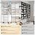 Fredbeck 8ft Rolling Library Aluminium Step Ladder 96" with 4FT Sliding Hardware Track Kit Bottom Wheel Included,for Kitchen,Loft,Warehouses,Bookstore,Atti,Dressing Room,Metal Black