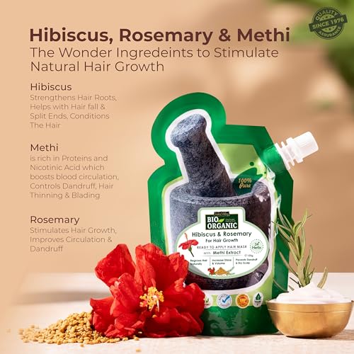 Image of Hair Growth Mask with Hibiscus, Rosemary & Fenugreek Seeds, Ready-to-Apply 150g