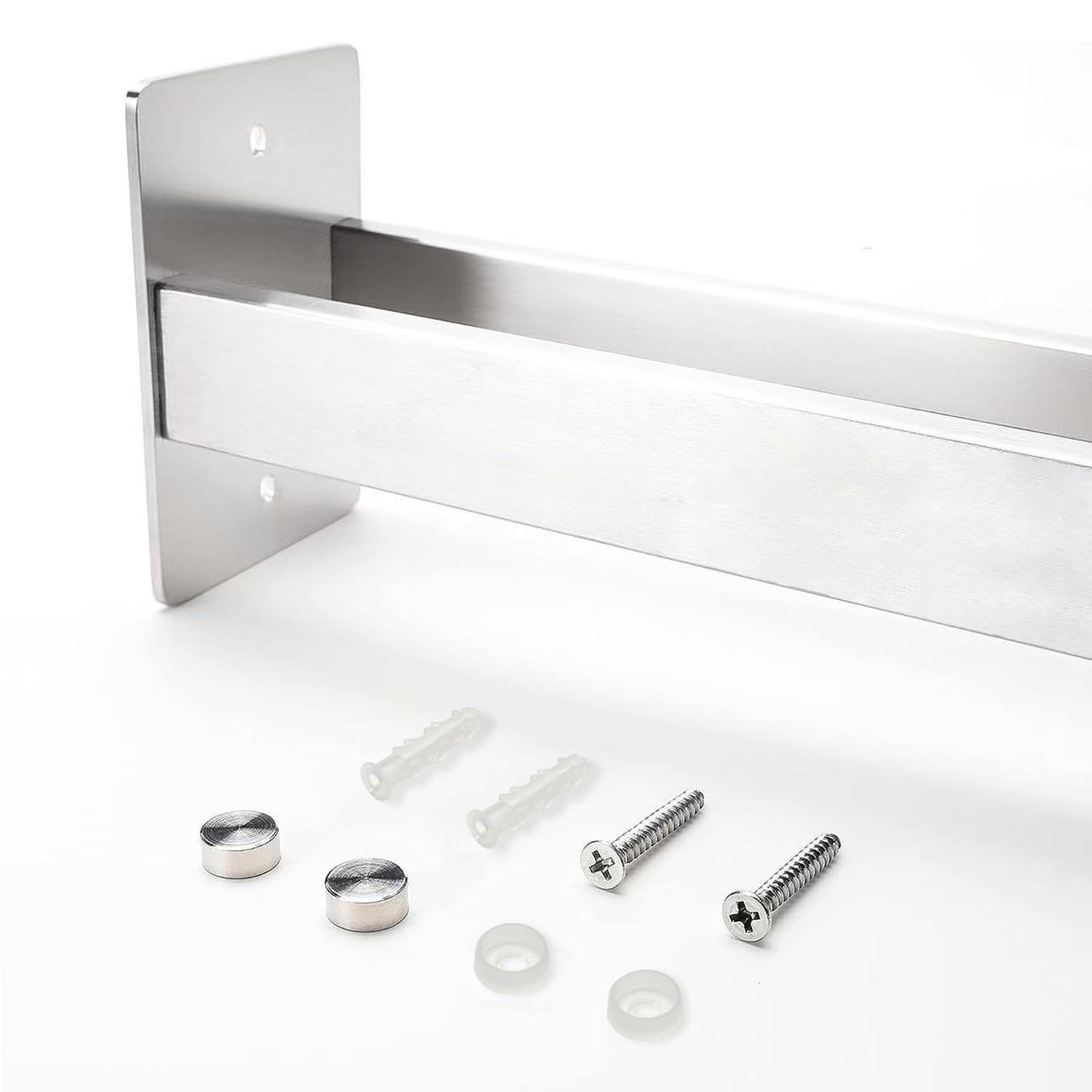 Porta Asciugamani Bagno,SUS304 Appendi Asciugamani Bagno,Porta Asciugamani Bagno da Parete 40cm,Due Metodi di Installazione, Adesivo/Perforato, per Bagni, Cucine