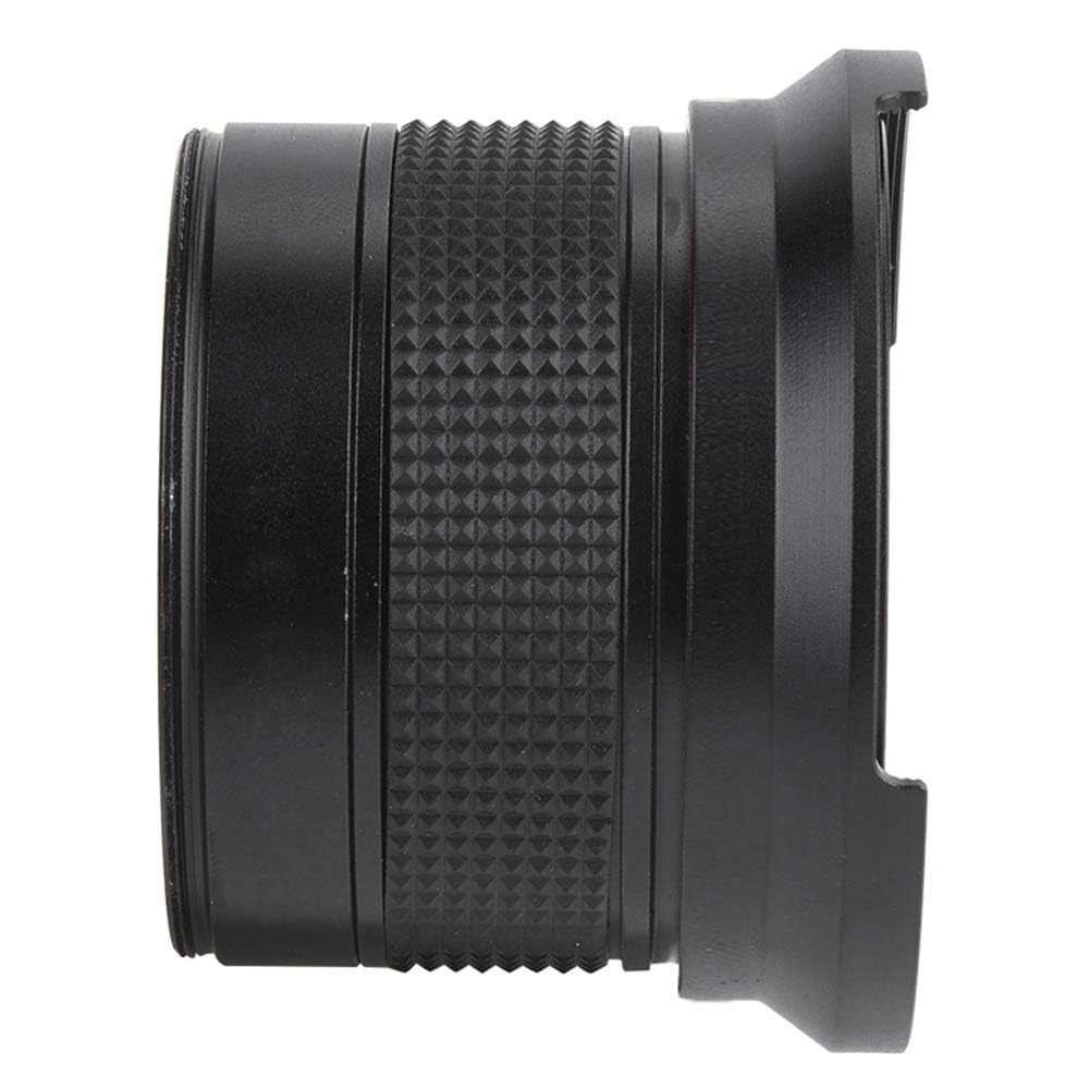Obiettivo Grandangolare da 58 Mm 0,35X per Fotocamera Reflex DSLR Nero, Obiettivo Fisheye Compatibile con Obiettivi da 58 Mm, Obiettivo Fisheye da 58 Mm per la Maggior Parte delle Fotocamere Reflex e