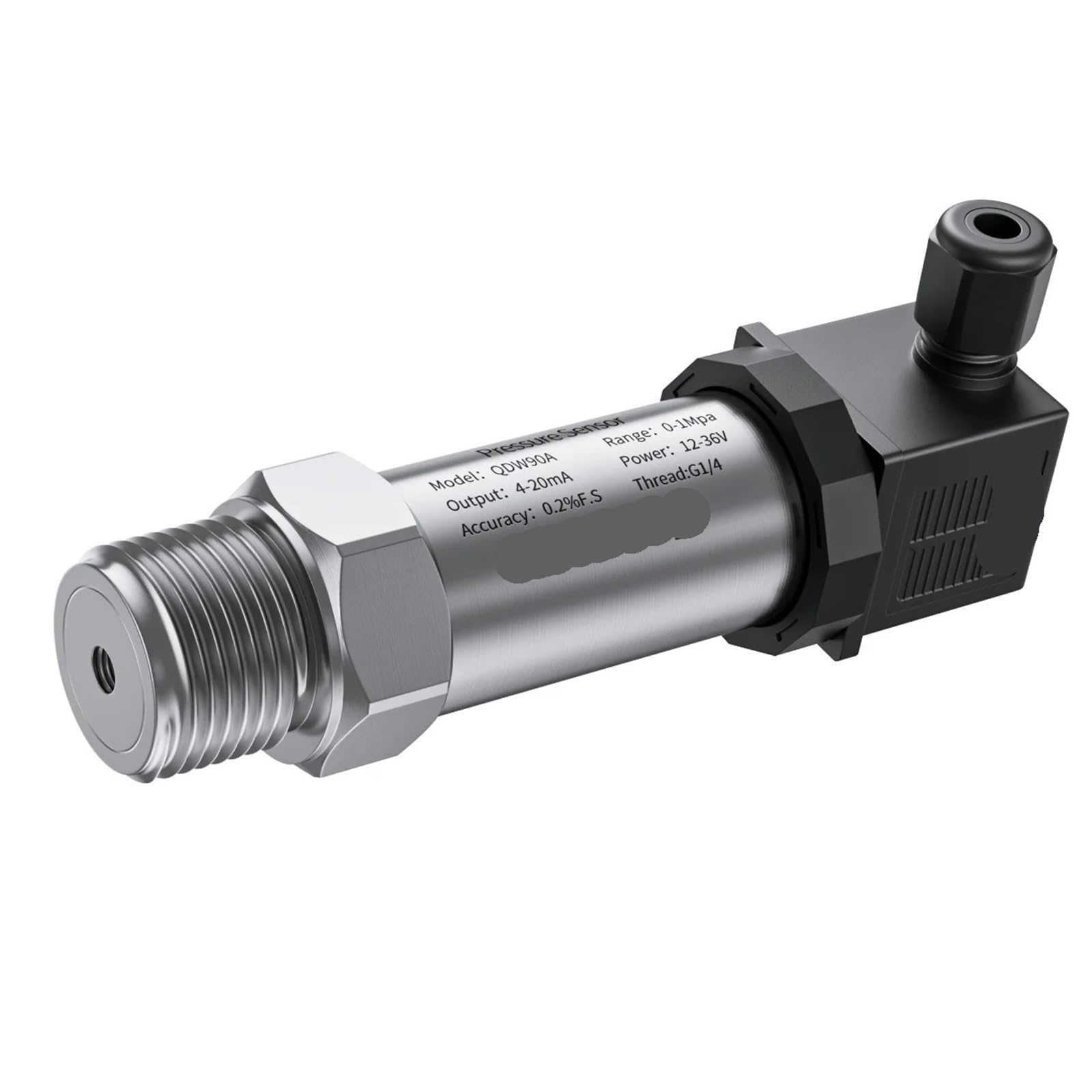 Transmisor de Sensor de presión 0-10V 10bar 0-250bar DC24V potencia agua Gas aceite líquido -1-1bar calibre G1/4 NPT1/2 10bar 16 bar 100 bar