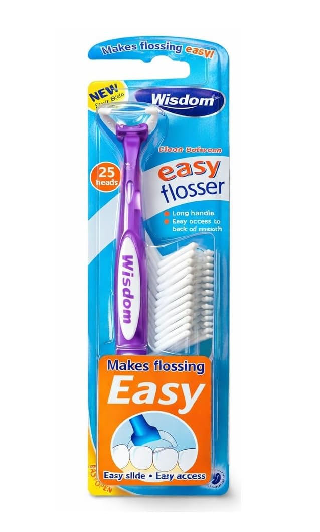 3x Wisdom Clean Between Easy Flosser 25 Disposable Heads Included