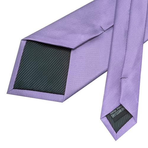 Image of JEMYGINS Formal Necktie Solid Color Tie and Pocket Square with Tie Clip Lapel Pin Sets for Men 4PCS