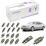ZIYOLIGHT - PL5081A LED Interior Light kit for Mercedes Benz CLK Class C208 / A208 1997-2002, 6000K White Dome Light Bulbs Accessories Replacement Package (15 Bulbs)