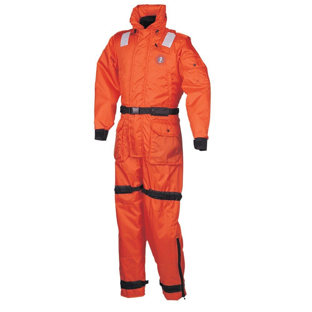 Mustang Survival Deluxe Anti-Exposure Coverall and Worksuit, Orange/Black, Medium