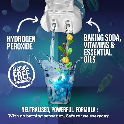 image for GuruNanda Teeth Whitening Dual Barrel Oxyburst Mouthwash - Alcohol & F