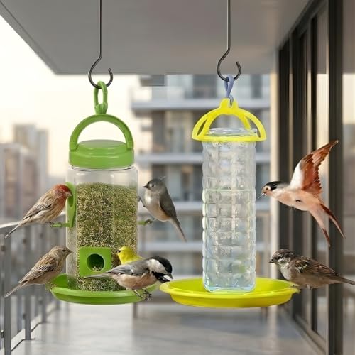 Image of Bird Feeder - Hanging Feeder for Outdoor Garden & Balcony (Combos)
