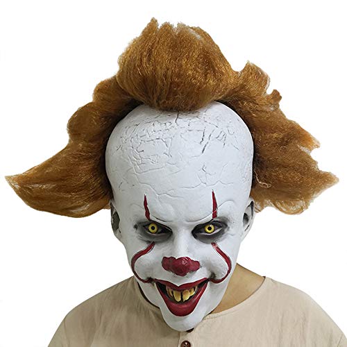 Adult Clown Mask with Hair and Exposed Teeth for Halloween, A, Size Uniform Code - //coolthings.us