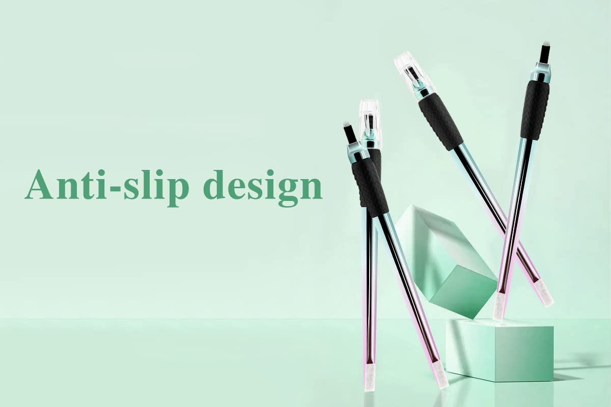 M Mellie Series Microblading Disposable Tools – 10 Piece Pack of 18 Pin U-Shape Microblading Pens – Thin & Sharp Microblading Supplies (Rainbow U18 .18mm)