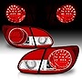 AmeriLite L.E.D Taillights Red/Clear 4 Pcs For Toyota Corolla - Passenger and Driver Side