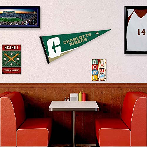 Fanions en feutre UNC Charlotte de taille complète pour supporters