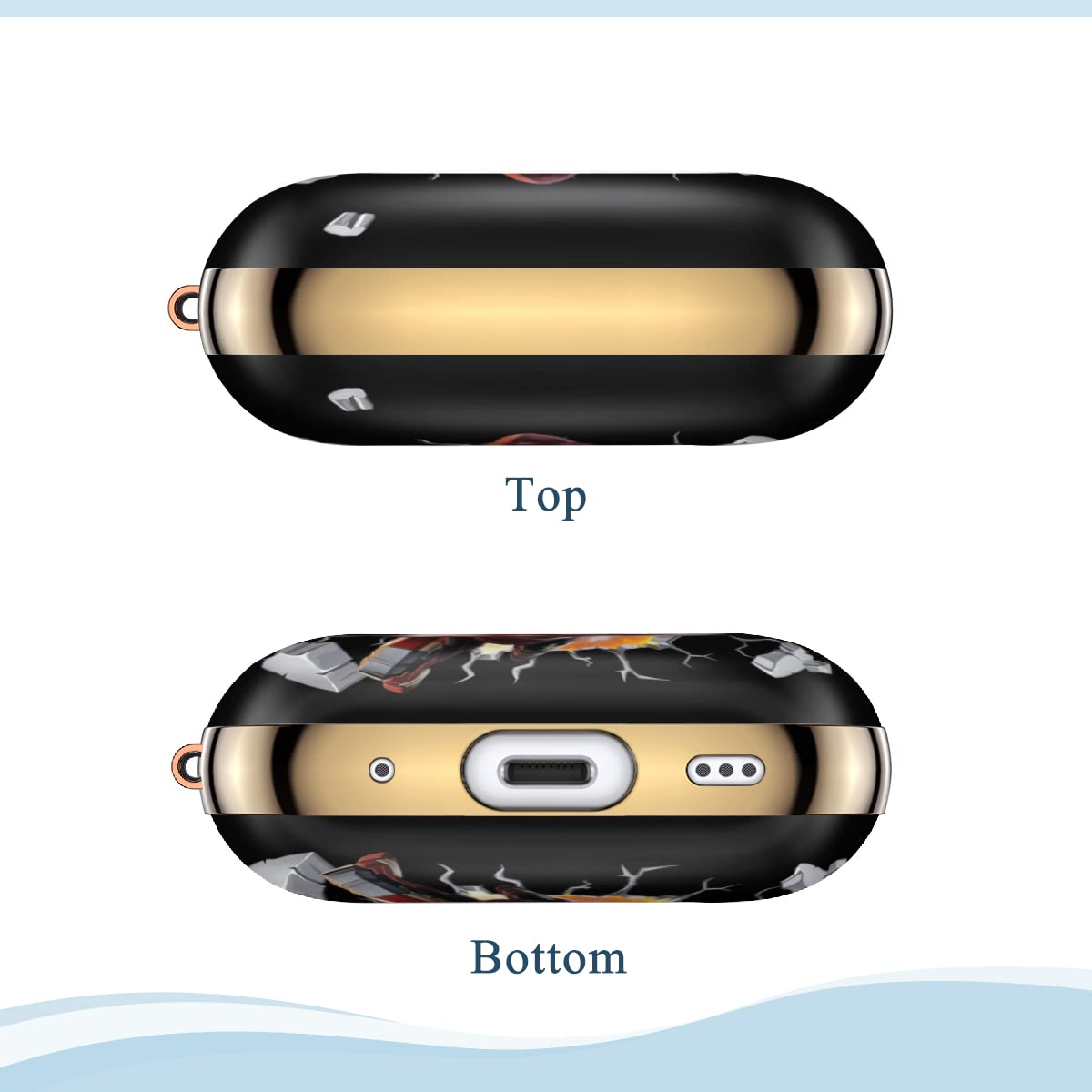 アイアンマン ヘッドフォンケース カラビナ付き Amazon | アイアンマン AirPods Pro 2ケース アイアンマン