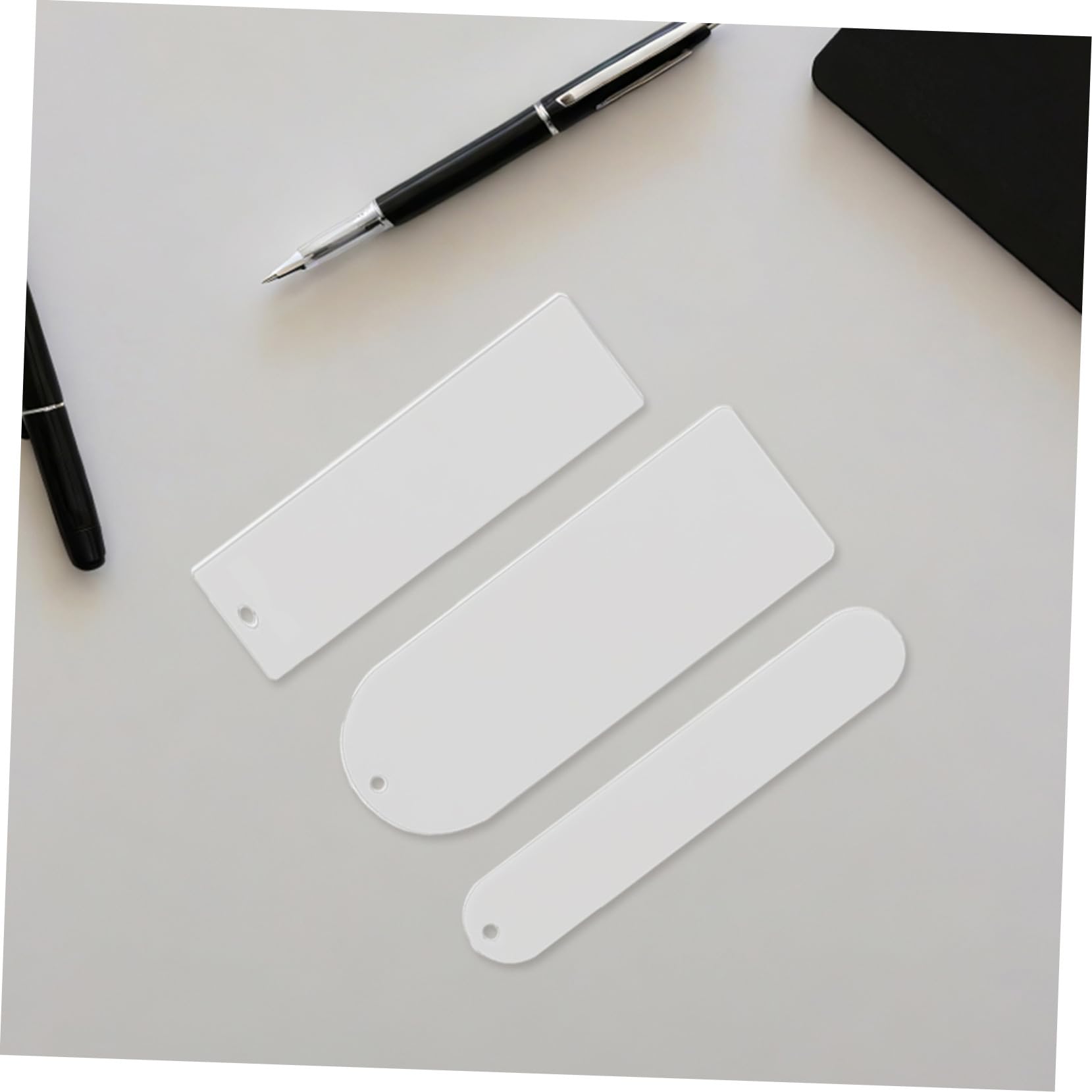 jojofuny Marcapáginas Acrílicos Transparentes Kit DIY y Redondo con Borlas Suministros para Manualidades y Bricolaje para Maestras y Decoración de Libros