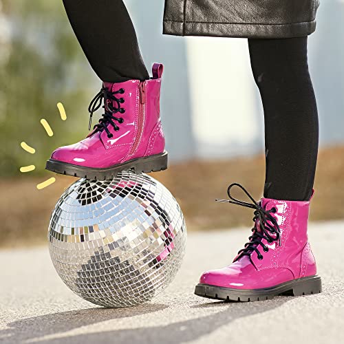 Dream Pairs GAGACISO Boys Girls Boots Side Zipper Kids Combat Ankle Booties,Size 11 Little Kid,Rose/Red,Kbo211 thumb #4