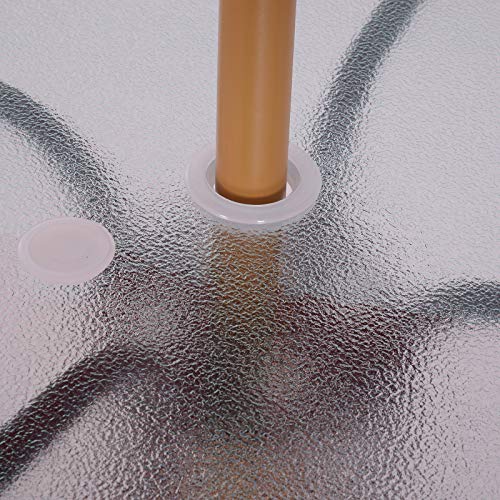 Outsunny Gartentisch Balkontisch Garten Beistelltisch Bistrotisch Gartenmöbel mit Schirmloch Hartglas + Metall Schwarz… – Bild 7