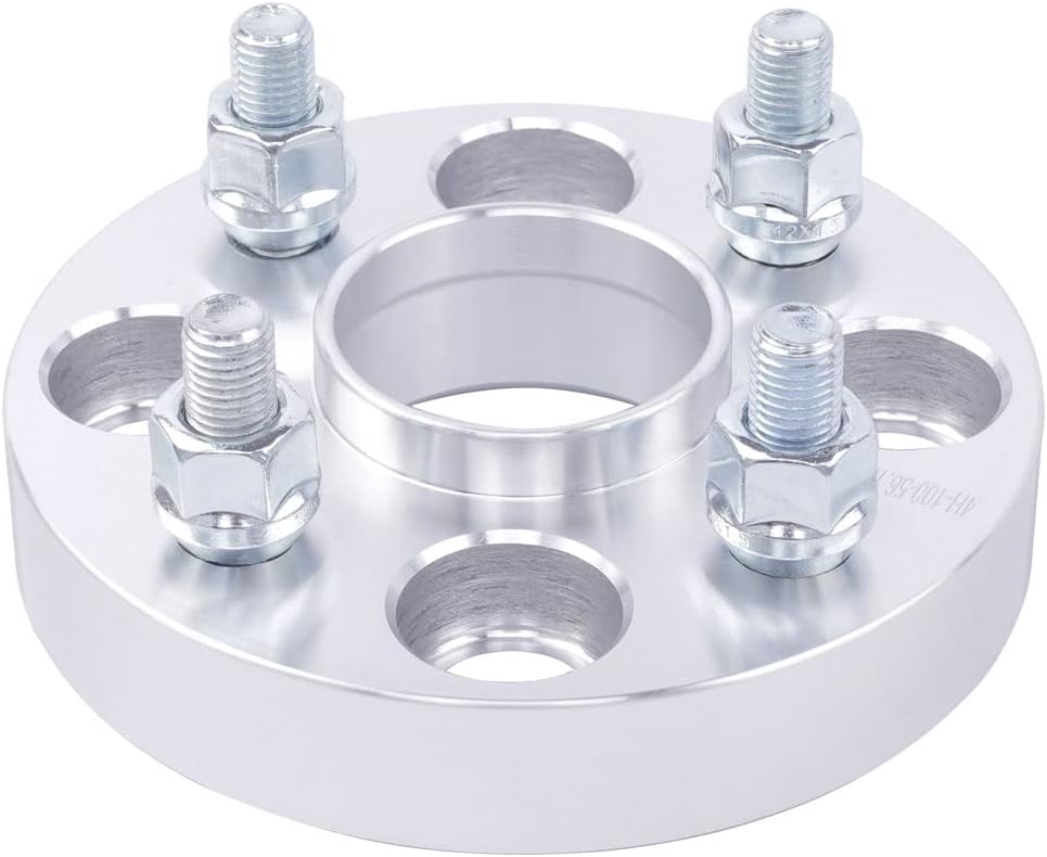 DCVAMOUS 4PC 4x100 Hubcentric Wheel Spacers 1 Inch with 12x1.5 Studs 56.1mm Hub Bore Compatible with Honda 4 Lug for 1986-2001 Integra | 1982-1989 Accord | 1979-2005 Civic | 1983-1998 CRX