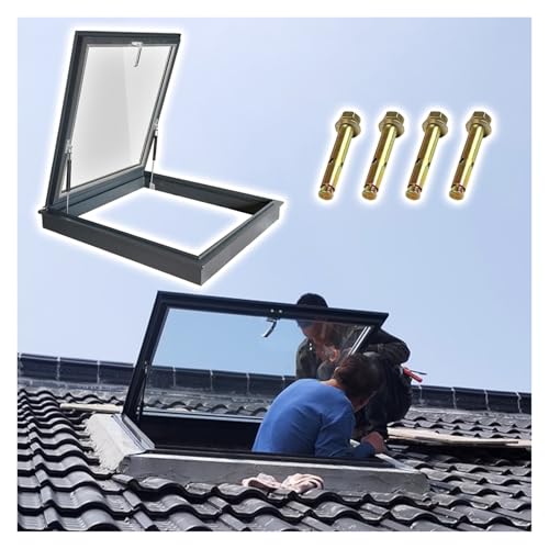 Lucernario a Tetto spiovente da 20, 22, 24, 26, 28, 30, 32, 34, 36, 38, 40 Pollici per casa, Finestra da Tetto per Uscita soffitta Resistente alle intemperie/Copertura pozzetto/Porte di SIC