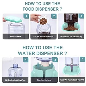 Pets Auto Feeder 3.8L,Food Feeder and Water Dispenser Set for Small & Big Dogs Cats and Pets Animals (Green) Pets Auto Feeder 3.8L,Food Feeder and Water Dispenser Set for Small & Big Dogs Cats and Pets Animals (Green)