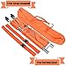 Folding Stretcher Made from Top Grade Aluminum Alloy Gurney Stretcher with Heavy Duty Handles Medical Stretcher with Rubber Feet Portable Stretcher for Patient Transport (Orange)