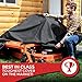 Tough Cover Zero Turn Mower Cover - 600D Marine Grade Fabric, Black, Waterproof & Drawstring Strap, Riding Lawn Mower Cover with UV, Dust, Rain & Snow Protection
